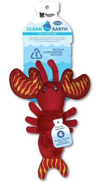 1ea Spunky Pup Clean earth Lobster Plush Small - Toys